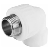 Угольник 20 мм х 1/2"нр Valfex PP-R белый, для полипропиленовых труб