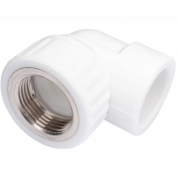 Угольник 25 мм х 3/4"вр Valfex PP-R белый, для полипропиленовых труб