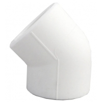 Угольник 40 мм 45° Valfex PP-R белый внутренний-внутренний, для полипропиленовых труб