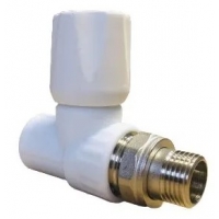 Вентиль радиаторный со сгоном Valfex PP-R белый 20мм х 1/2"нр, прямой, для полипропиленовых труб