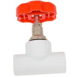 Вентиль 20 мм Valfex PP-R белый прямой внутренний-внутренний, для полипропиленовых труб
