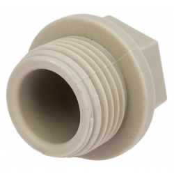 Заглушка 1/2"нр резьбовая Valfex PP-R серый, для полипропиленовых труб