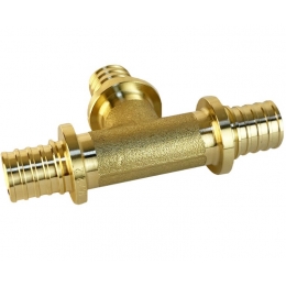 Тройник 16мм х 16мм х 16мм Valfex аксиальный для труб из сшитого полиэтилена