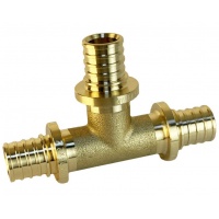 Тройник 16мм х 16мм х 16мм Valfex аксиальный для труб из сшитого полиэтилена