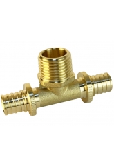 Тройник 20мм х 1/2"нр х 20мм Valfex аксиальный для труб из сшитого полиэтилена