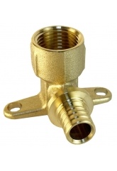 Угольник 16мм х 1/2"вр Valfex аксиальный с креплением для труб из сшитого полиэтилена