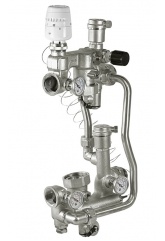 Насосно-смесительный узел Valfex с термоголовкой, без насоса, монтажная длина для насоса 180 мм