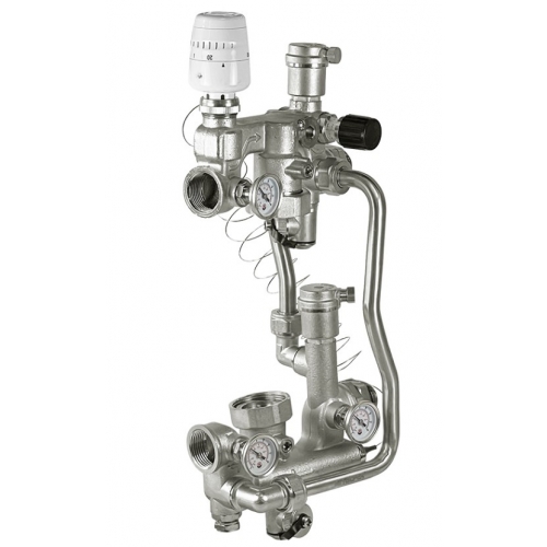 Насосно-смесительный узел Valfex с термоголовкой, без насоса, монтажная длина для насоса 180 мм купить в интернет магазине Санрай73