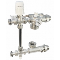 Насосно-смесительный узел Valfex с термоголовкой, без насоса, монтажная длина для насоса 130 мм