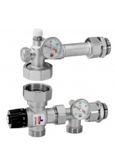 Насосно-смесительный узел Valfex с термостатическим клапаном, без насоса, монтажная длина 130-180 мм