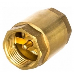 Клапан обратный 1"вр Valfex пружинный муфтовый с латунным штоком