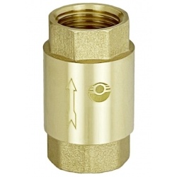 Клапан обратный 1"вр Valfex пружинный муфтовый с латунным штоком