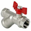 Кран-фильтр шаровой 3/4"ВР/ВР 200 мкм Valfex бабочка