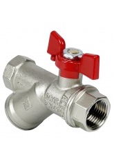 Кран-фильтр шаровой 3/4"ВР/ВР 200 мкм Valfex бабочка