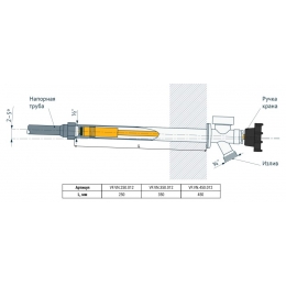 Незамерзающий уличный вентиль длина 250 мм 1/2"НР х 3/4"НР Valfex с антисифоном