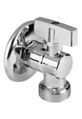 Кран шаровой угловой 1/2"НР/НР Valfex для подключения сантехприборов