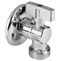 Кран шаровой угловой 1/2"НР х 3/4"НР Valfex для подключения сантехприборов