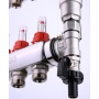 Коллекторная группа 1"х3/4" 5 выходов Valtec VTc.589.EMNX с регулирующими клапанами и расходомерами