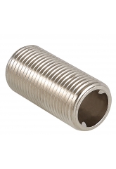 Ниппель 3/4"нр х 3/4"нр Valtec под сгонный ключ никелированный латунный