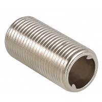 Ниппель 1/2"нр х 1/2"нр Valtec под сгонный ключ никелированный латунный