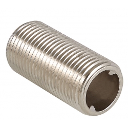 Ниппель 1/2"нр х 1/2"нр Valtec под сгонный ключ никелированный латунный