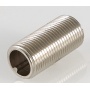Ниппель 3/4"нр х 3/4"нр Valtec под сгонный ключ никелированный латунный