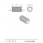 Ниппель 1/2"нр х 1/2"нр Valtec под сгонный ключ никелированный латунный