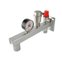 Группа безопасности 3/4" Valtec c воздухоотводчиком, предохранительным клапаном и манометром