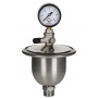 Гаситель гидроудара 1/2"нр VALTEC мембранный с манометром 0.155л