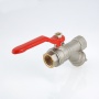 Кран-фильтр шаровой 1/2"ВР/ВР 500 мкм Valtec рукоятка стальная красная