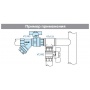 Кран-фильтр шаровой 1/2"ВР/ВР 500 мкм Valtec бабочка красная
