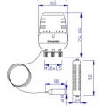 Головка термостатическая жидкостная Valtec с выносным настенным датчиком, 6,5-28С, М30х1,5, белая