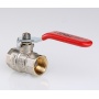 Кран шаровой 1 1/2"ВР/ВР Valtec Base полнопроходной, рукоятка стальная красная