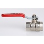 Кран шаровой 1 1/2"ВР/ВР Valtec Base полнопроходной, рукоятка стальная красная