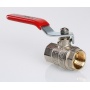 Кран шаровой 1 1/2"ВР/ВР Valtec Base полнопроходной, рукоятка стальная красная