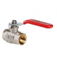 Кран шаровой 1 1/2"ВР/ВР Valtec Base полнопроходной, рукоятка стальная красная