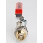 Кран шаровой Valtec Base 1/2"ВР/НР полнопроходной, рукоятка стальная красная