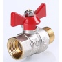 Кран шаровой 3/4"ВР/НР Valtec Base полнопроходной, бабочка красная