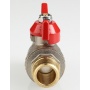 Кран шаровой 3/4"НР/НР Valtec Base полнопроходной, бабочка красная