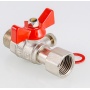 Кран шаровой для подключения манометра 1/2"НР/ВР Valtec бабочка красная