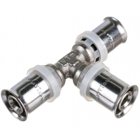 Тройник 20мм x 20мм x 20мм пресс Valtec для металлопластиковых труб