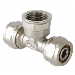 Тройник 16мм x 1/2"вр х 16мм Valtec обжим для металлопластиковых труб