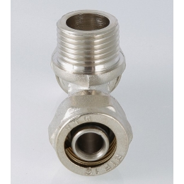 Тройник 20мм x 1/2"нр х 20мм Valtec обжим для металлопластиковых труб