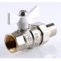 Кран шаровой со сгоном 1/2"ВР/НР Valtec Base прямой, ручка-бабочка белая