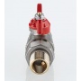 Кран шаровой со сгоном 3/4"ВР/НР Valtec Base-ГОСТ прямой, ручка-бабочка красная