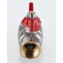 Кран шаровой со сгоном 3/4"ВР/НР Valtec Base-ГОСТ прямой, ручка-бабочка красная