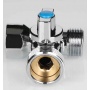 Кран шаровой трехпроходной 1/2"ВР х 3/4"НР х 1/2"НР Valtec для стиральных и посудомоечных машин