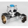 Кран шаровой трехпроходной 1/2"ВР х 3/4"НР х 1/2"НР Valtec для стиральных и посудомоечных машин