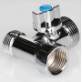 Кран шаровой трехпроходной 1/2"ВР х 3/4"НР х 1/2"НР Valtec для стиральных и посудомоечных машин
