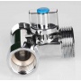 Кран шаровой трехпроходной 1/2"ВР х 3/4"НР х 1/2"НР Valtec для стиральных и посудомоечных машин
